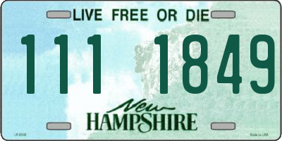 NH license plate 1111849