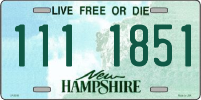 NH license plate 1111851