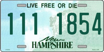 NH license plate 1111854