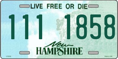 NH license plate 1111858
