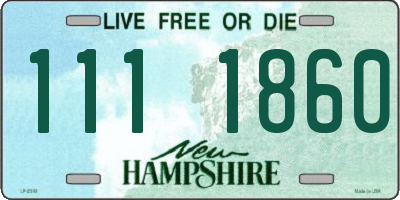 NH license plate 1111860
