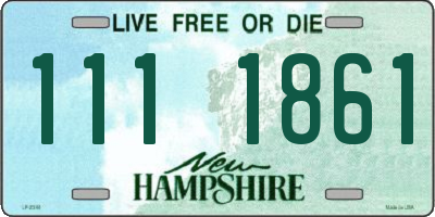 NH license plate 1111861