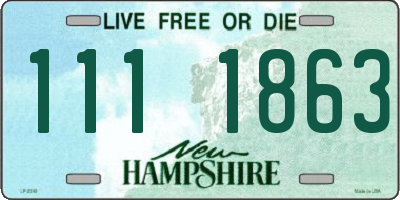 NH license plate 1111863