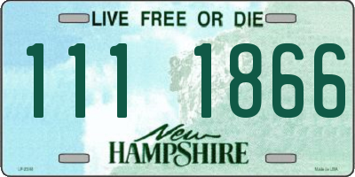 NH license plate 1111866