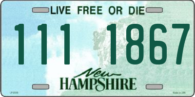NH license plate 1111867
