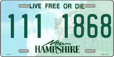NH license plate 1111868