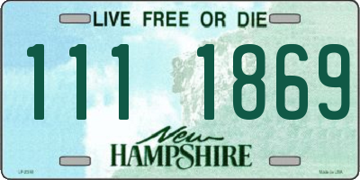 NH license plate 1111869