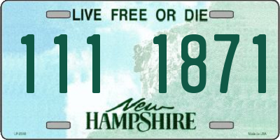 NH license plate 1111871