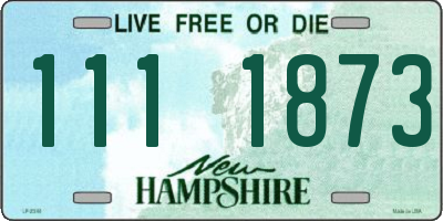 NH license plate 1111873