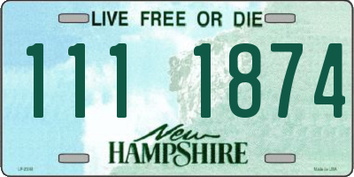 NH license plate 1111874