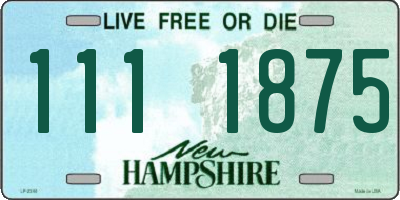 NH license plate 1111875