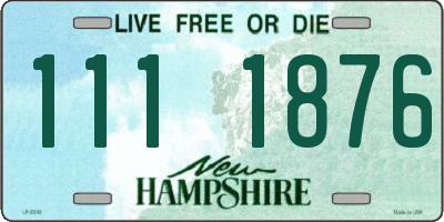 NH license plate 1111876