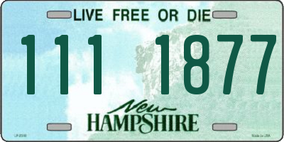 NH license plate 1111877