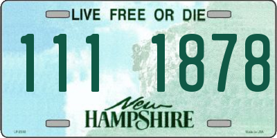 NH license plate 1111878