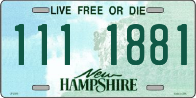 NH license plate 1111881
