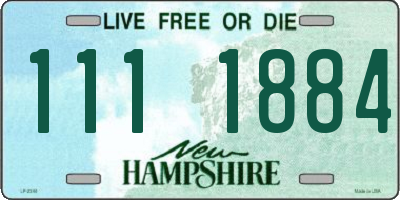 NH license plate 1111884