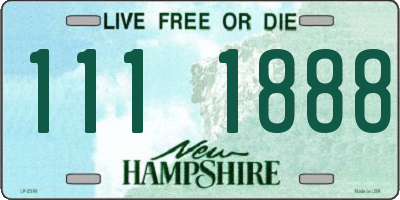 NH license plate 1111888