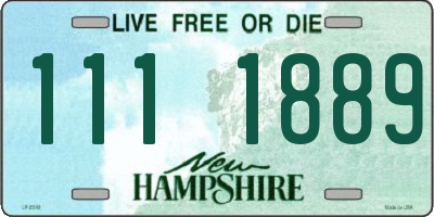 NH license plate 1111889