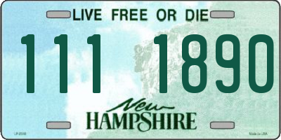 NH license plate 1111890