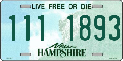 NH license plate 1111893