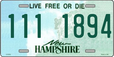 NH license plate 1111894