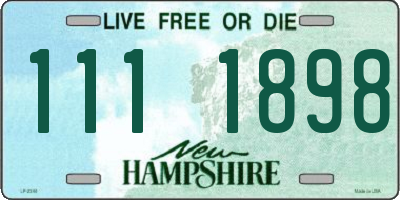 NH license plate 1111898
