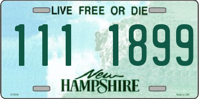 NH license plate 1111899
