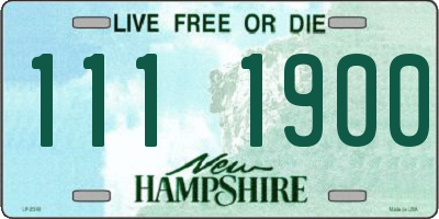 NH license plate 1111900