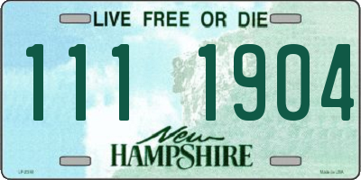 NH license plate 1111904