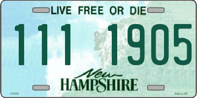 NH license plate 1111905