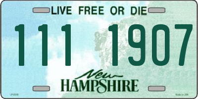 NH license plate 1111907
