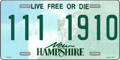 NH license plate 1111910