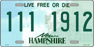 NH license plate 1111912