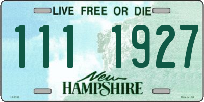 NH license plate 1111927