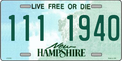 NH license plate 1111940