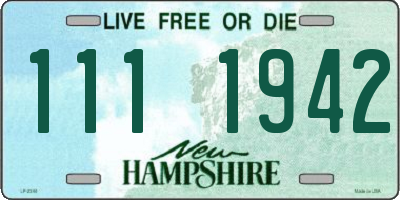 NH license plate 1111942