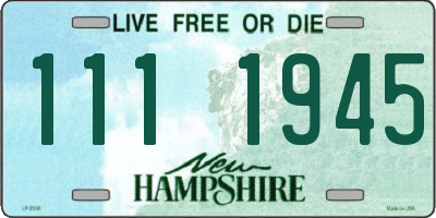 NH license plate 1111945