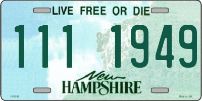 NH license plate 1111949