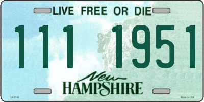 NH license plate 1111951