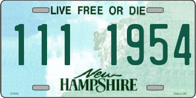 NH license plate 1111954