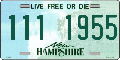 NH license plate 1111955