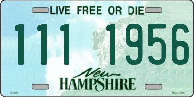 NH license plate 1111956