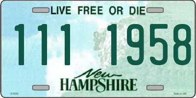 NH license plate 1111958