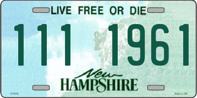 NH license plate 1111961