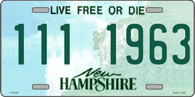 NH license plate 1111963