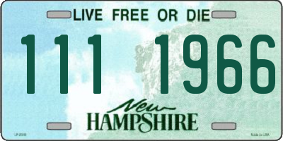 NH license plate 1111966