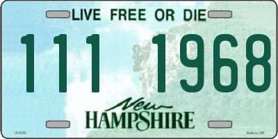 NH license plate 1111968