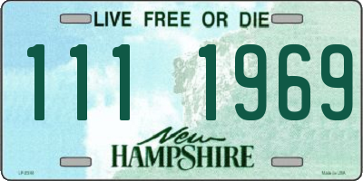 NH license plate 1111969