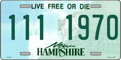 NH license plate 1111970
