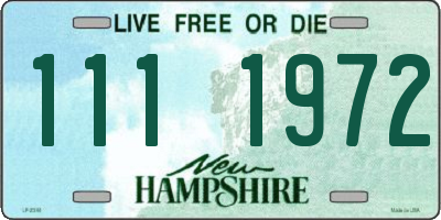 NH license plate 1111972